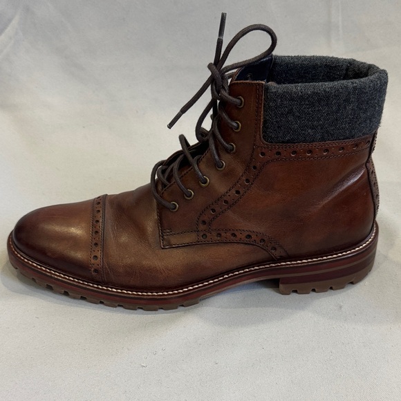 ✨ Johnston & Murphy 1850 “Karnes” Cap Toe Leather Boots | Size 10.5 main image 4